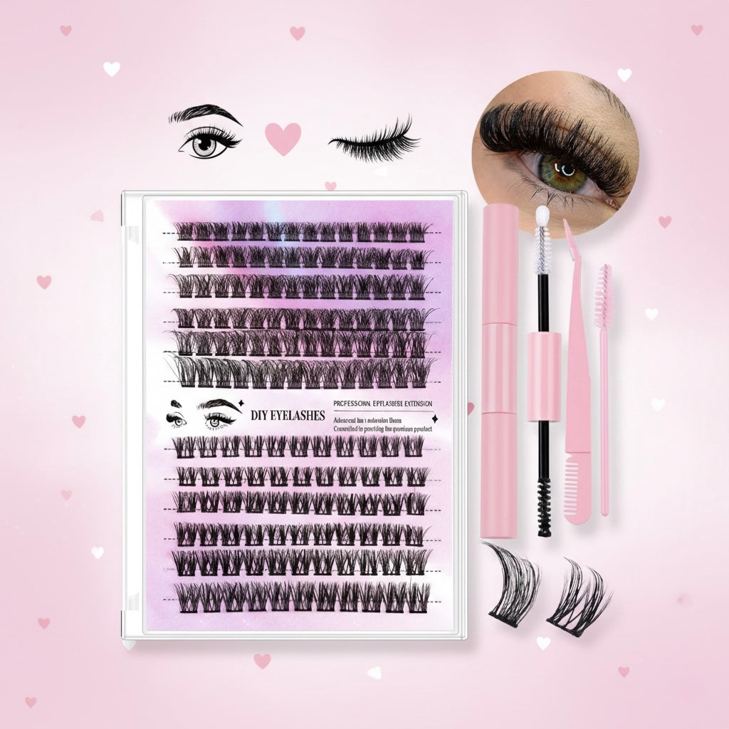 12-Row Cluster Lash Set – 150 Segmented Lashes