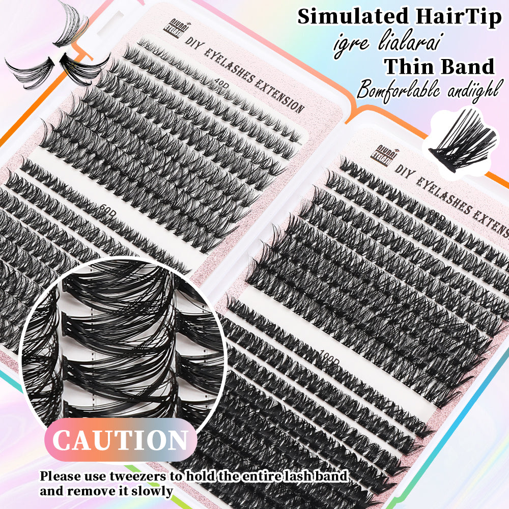 32-Row Cluster Lash Book – 640 Segmented Lashes
