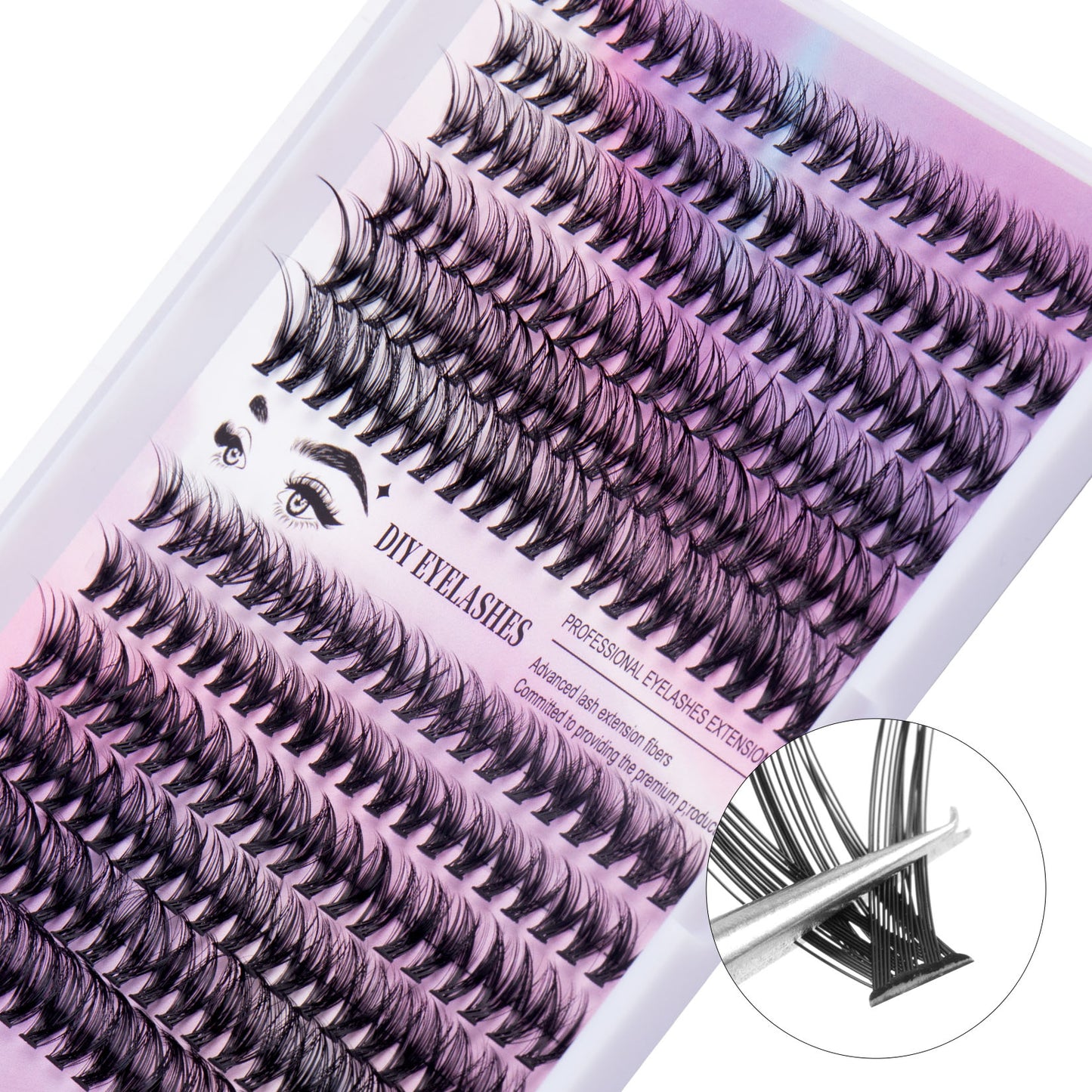 30D & 40D Volume Cluster Lashes – 240 Segments